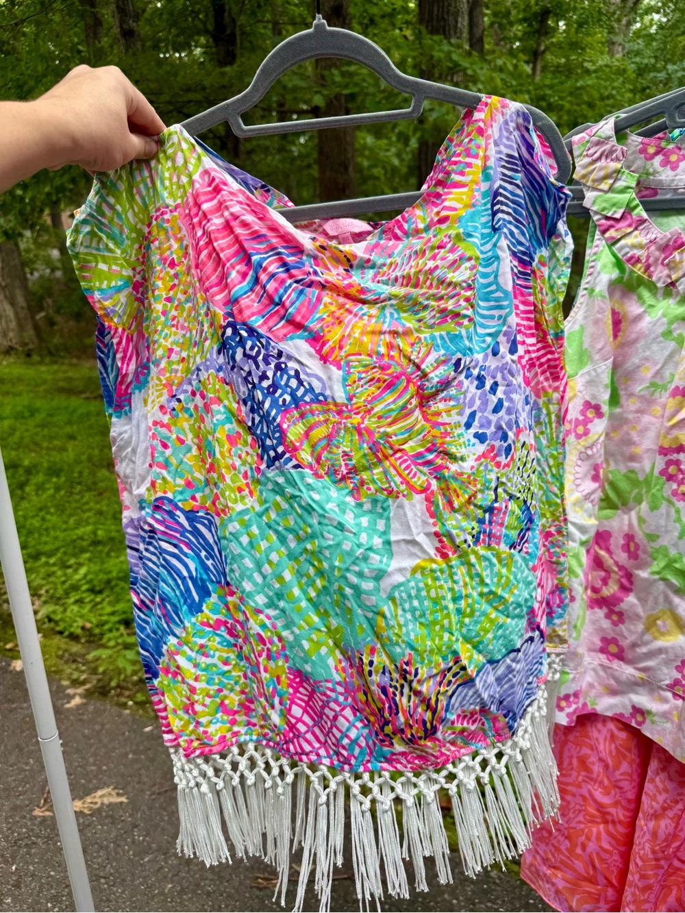 Lilly Pulitzer Jasmine fringe top